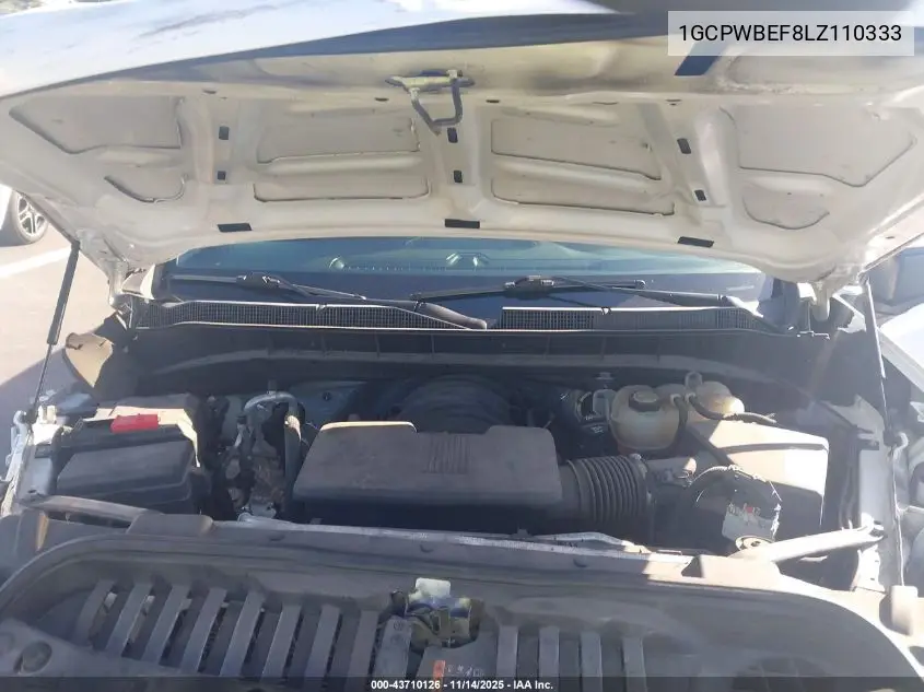 1GCPWBEF8LZ110333 2020 Chevrolet Silverado 1500 2Wd Short Bed Custom