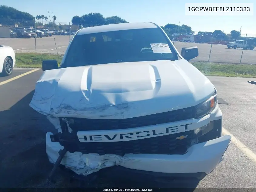 1GCPWBEF8LZ110333 2020 Chevrolet Silverado 1500 2Wd Short Bed Custom