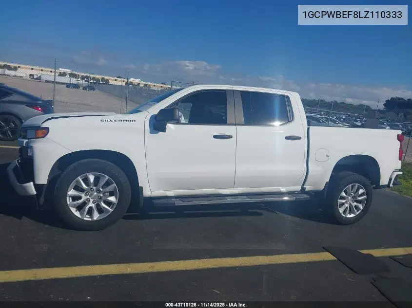 1GCPWBEF8LZ110333 2020 Chevrolet Silverado 1500 2Wd Short Bed Custom