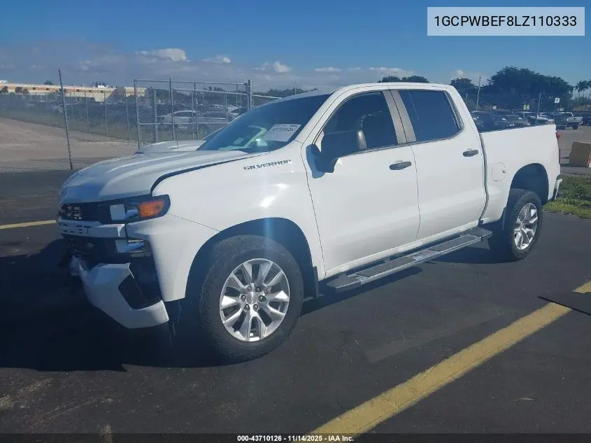 1GCPWBEF8LZ110333 2020 Chevrolet Silverado 1500 2Wd Short Bed Custom