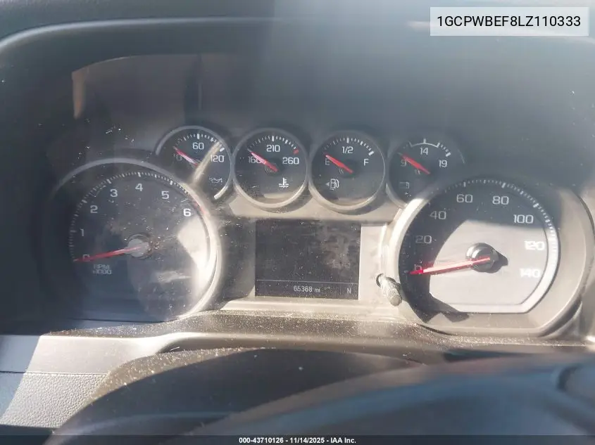 1GCPWBEF8LZ110333 2020 Chevrolet Silverado 1500 2Wd Short Bed Custom