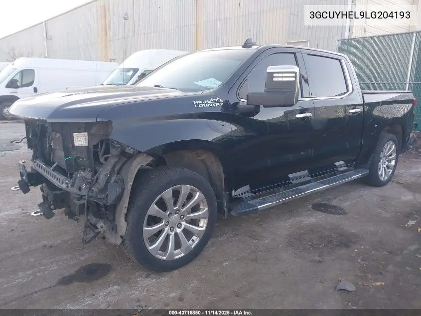 3GCUYHEL9LG204193 2020 Chevrolet Silverado 1500 4Wd Short Bed High Country