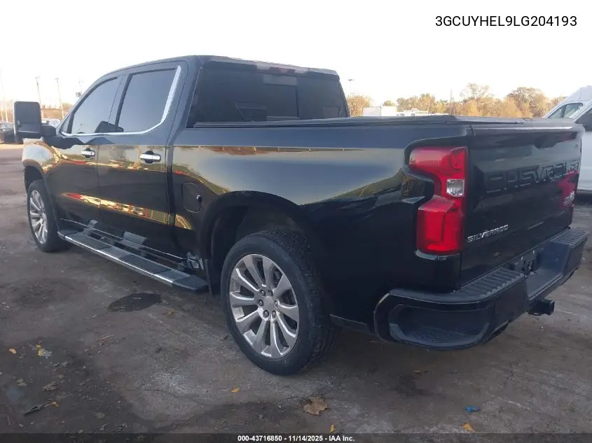 3GCUYHEL9LG204193 2020 Chevrolet Silverado 1500 4Wd Short Bed High Country