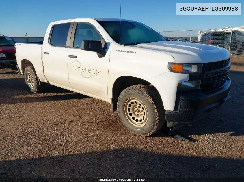 3GCUYAEF1LG309988 2020 Chevrolet Silverado 1500 4Wd Short Bed Wt