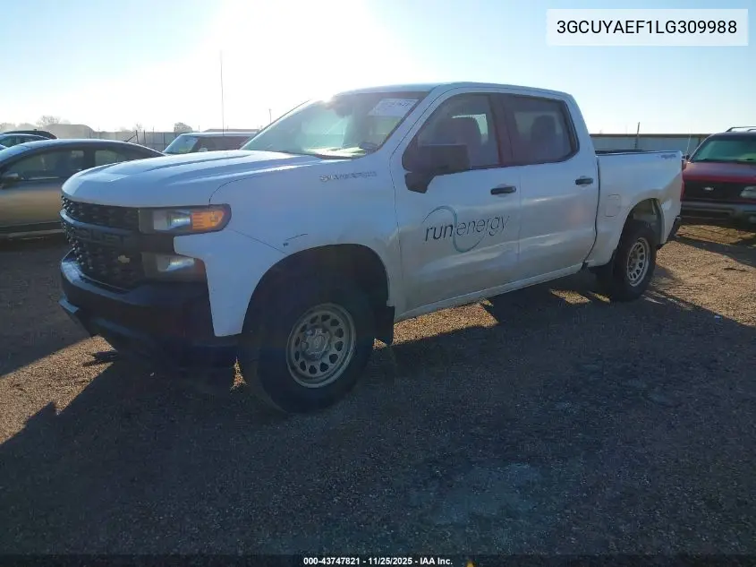 3GCUYAEF1LG309988 2020 Chevrolet Silverado 1500 4Wd Short Bed Wt