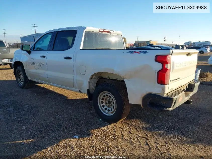 3GCUYAEF1LG309988 2020 Chevrolet Silverado 1500 4Wd Short Bed Wt