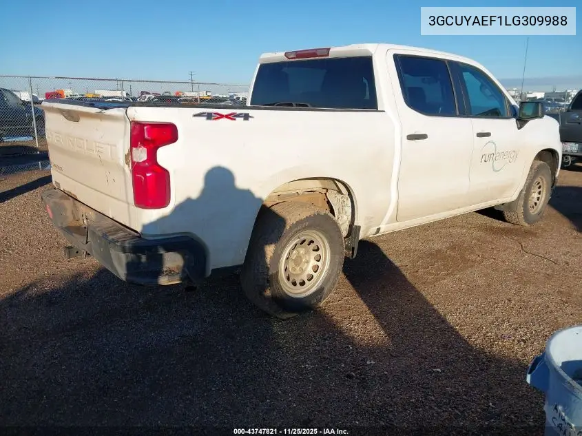 3GCUYAEF1LG309988 2020 Chevrolet Silverado 1500 4Wd Short Bed Wt
