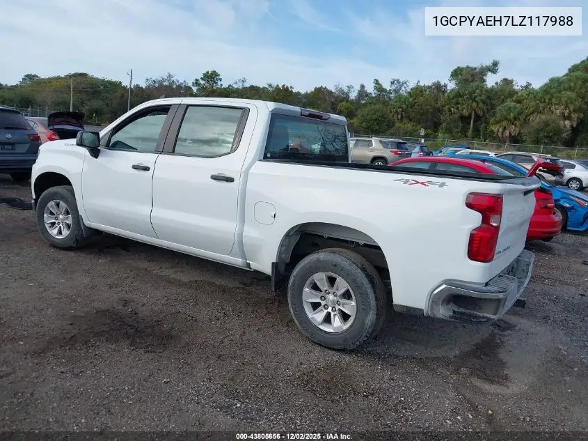 1GCPYAEH7LZ117988 2020 Chevrolet Silverado 1500 4Wd Short Bed Wt