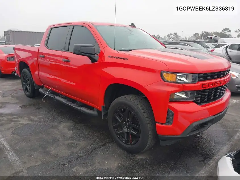 1GCPWBEK6LZ336819 2020 Chevrolet Silverado 1500 2Wd Short Bed Custom