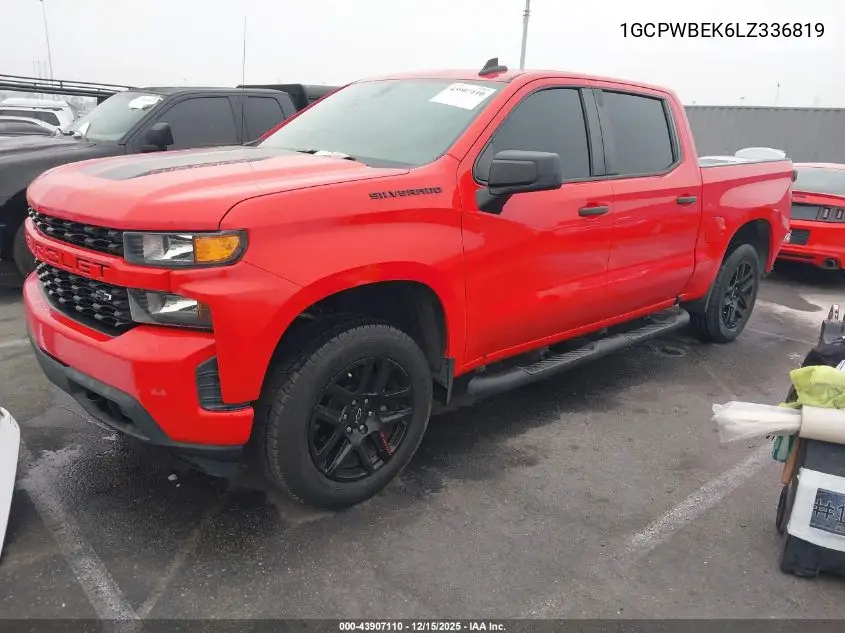 1GCPWBEK6LZ336819 2020 Chevrolet Silverado 1500 2Wd Short Bed Custom