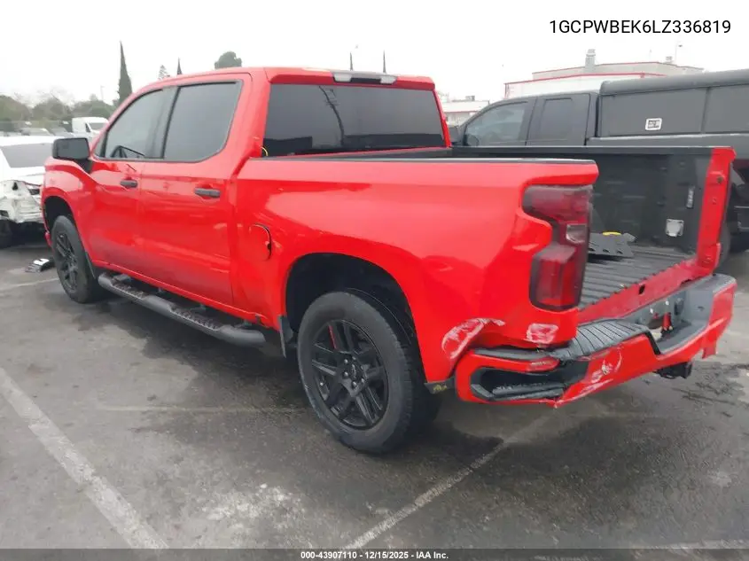 1GCPWBEK6LZ336819 2020 Chevrolet Silverado 1500 2Wd Short Bed Custom