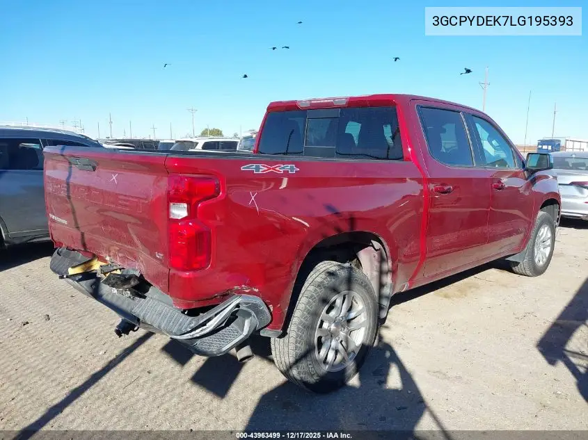 3GCPYDEK7LG195393 2020 Chevrolet Silverado 1500 4Wd Short Bed Lt