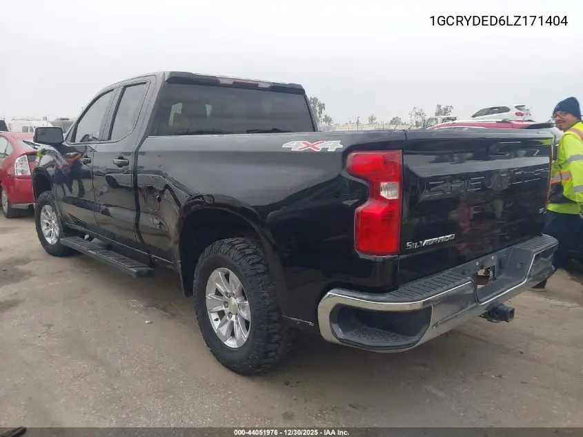 1GCRYDED6LZ171404 2020 Chevrolet Silverado 1500 4Wd Standard Bed Lt