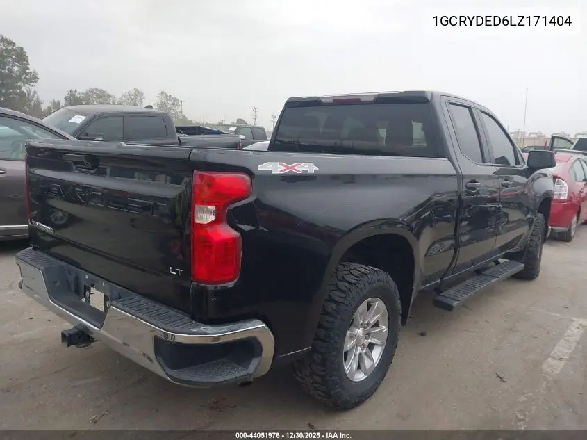 1GCRYDED6LZ171404 2020 Chevrolet Silverado 1500 4Wd Standard Bed Lt