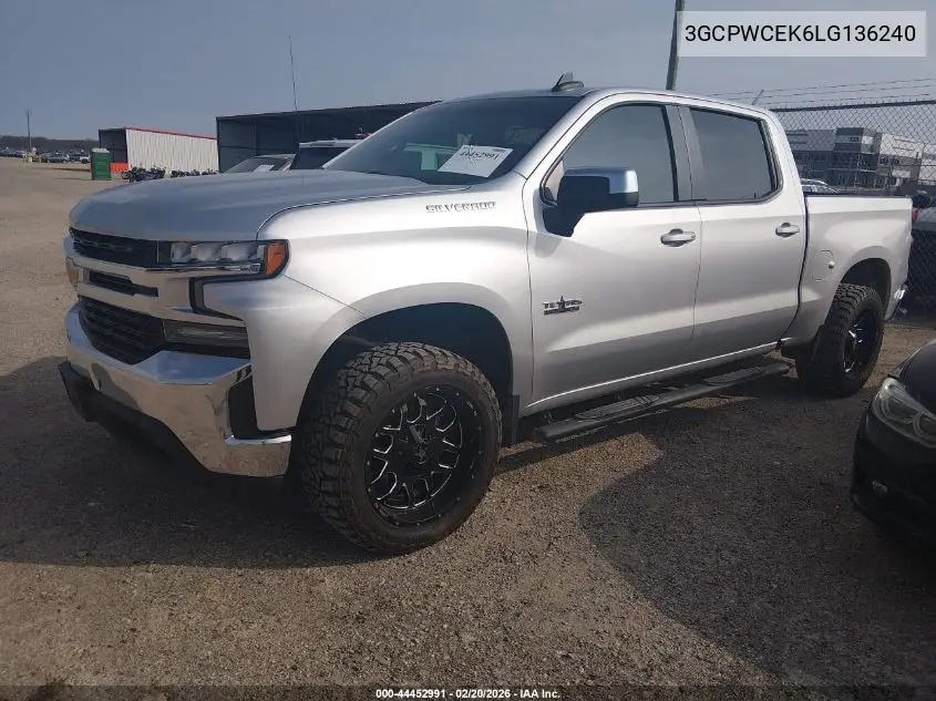 3GCPWCEK6LG136240 2020 Chevrolet Silverado 1500 2Wd Short Bed Lt