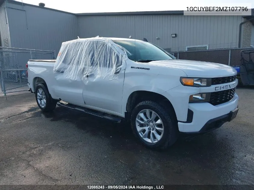 2021 Chevrolet Silverado 1500 VIN: 1GCUYBEF2MZ107796 Lot: 12085243