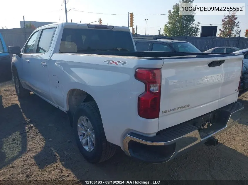 2021 Chevrolet Silverado 1500 VIN: 1GCUYDED9MZ255552 Lot: 12106193