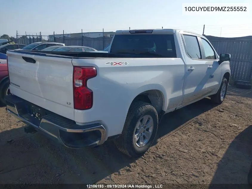 2021 Chevrolet Silverado 1500 VIN: 1GCUYDED9MZ255552 Lot: 12106193