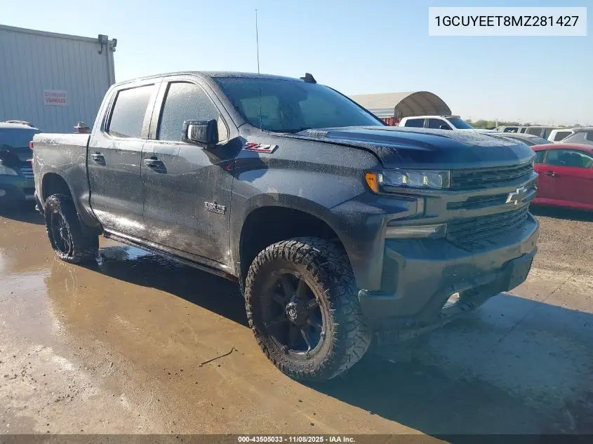 1GCUYEET8MZ281427 2021 Chevrolet Silverado 1500 4Wd Short Bed Rst