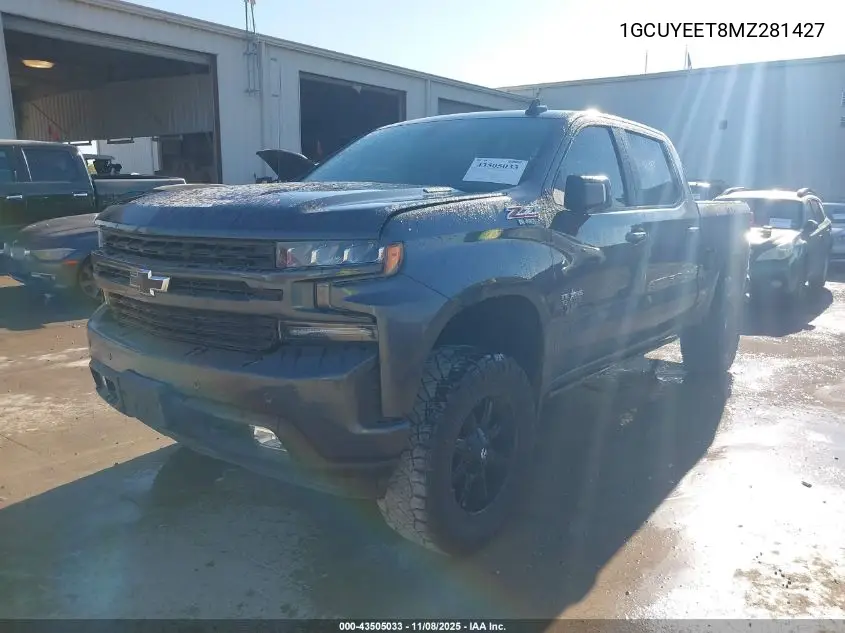 1GCUYEET8MZ281427 2021 Chevrolet Silverado 1500 4Wd Short Bed Rst