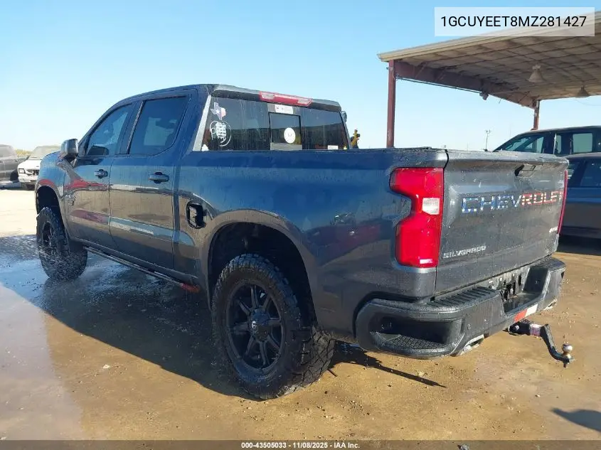 1GCUYEET8MZ281427 2021 Chevrolet Silverado 1500 4Wd Short Bed Rst
