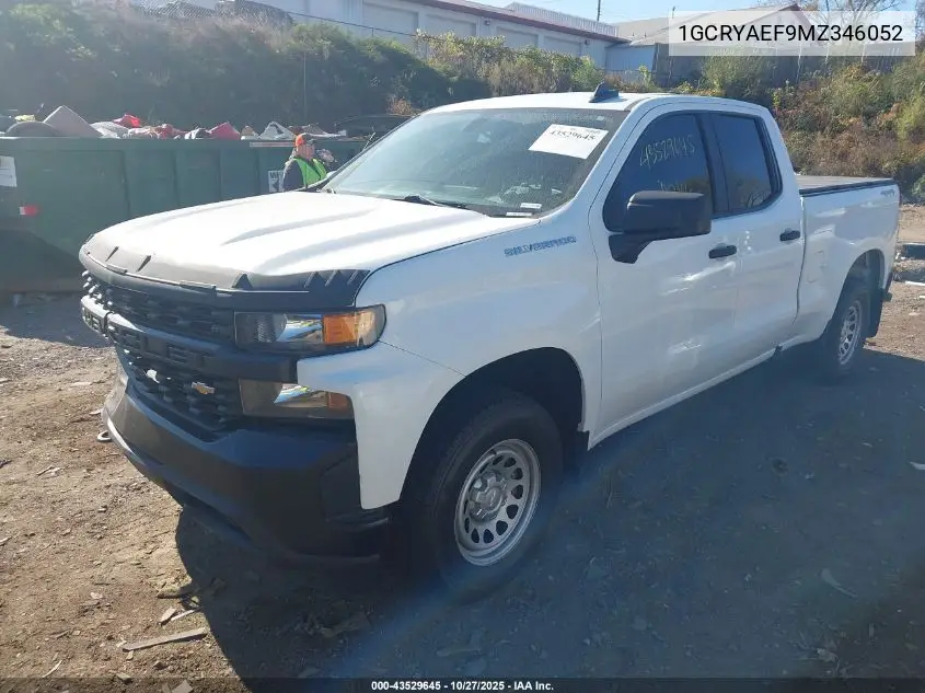 1GCRYAEF9MZ346052 2021 Chevrolet Silverado 1500 4Wd Standard Bed Wt
