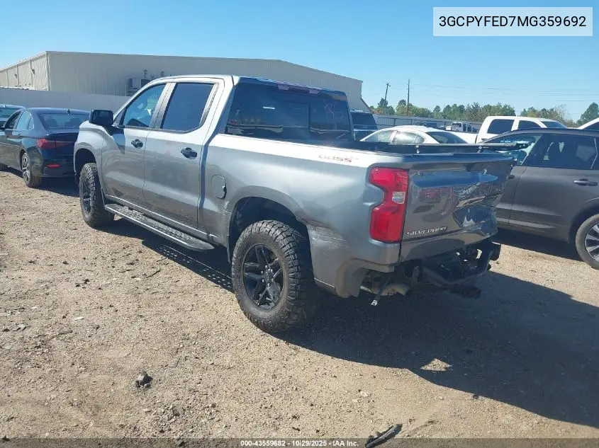 3GCPYFED7MG359692 2021 Chevrolet Silverado 1500 4Wd Short Bed Lt Trail Boss
