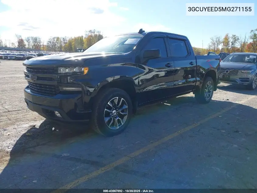 3GCUYEED5MG271155 2021 Chevrolet Silverado 1500 4Wd Short Bed Rst