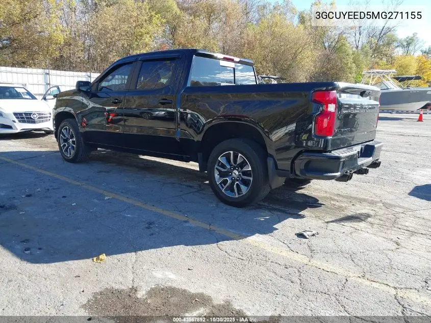 3GCUYEED5MG271155 2021 Chevrolet Silverado 1500 4Wd Short Bed Rst