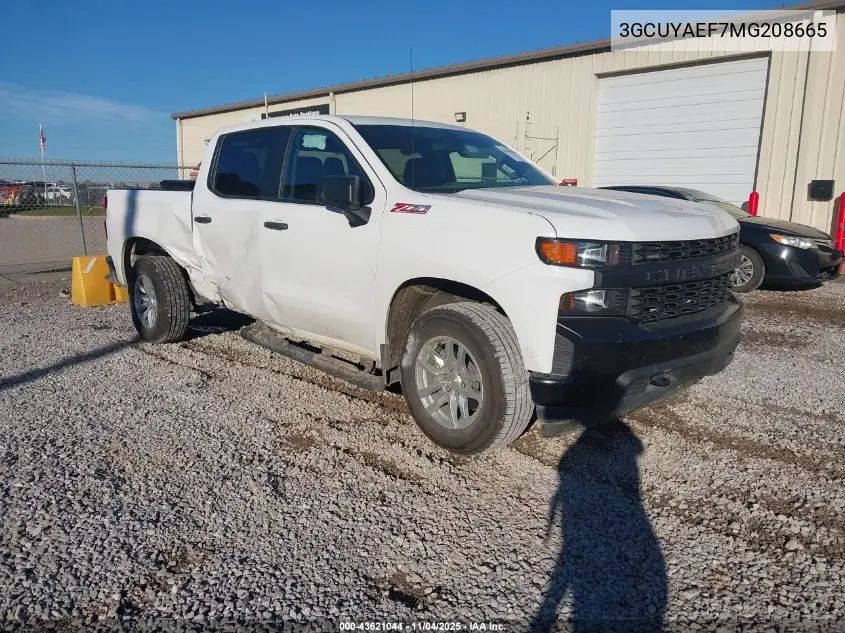 3GCUYAEF7MG208665 2021 Chevrolet Silverado 1500 4Wd Short Bed Wt