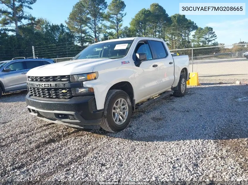 3GCUYAEF7MG208665 2021 Chevrolet Silverado 1500 4Wd Short Bed Wt