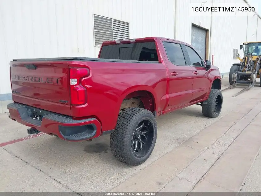 1GCUYEET1MZ145950 2021 Chevrolet Silverado 1500 4Wd Short Bed Rst