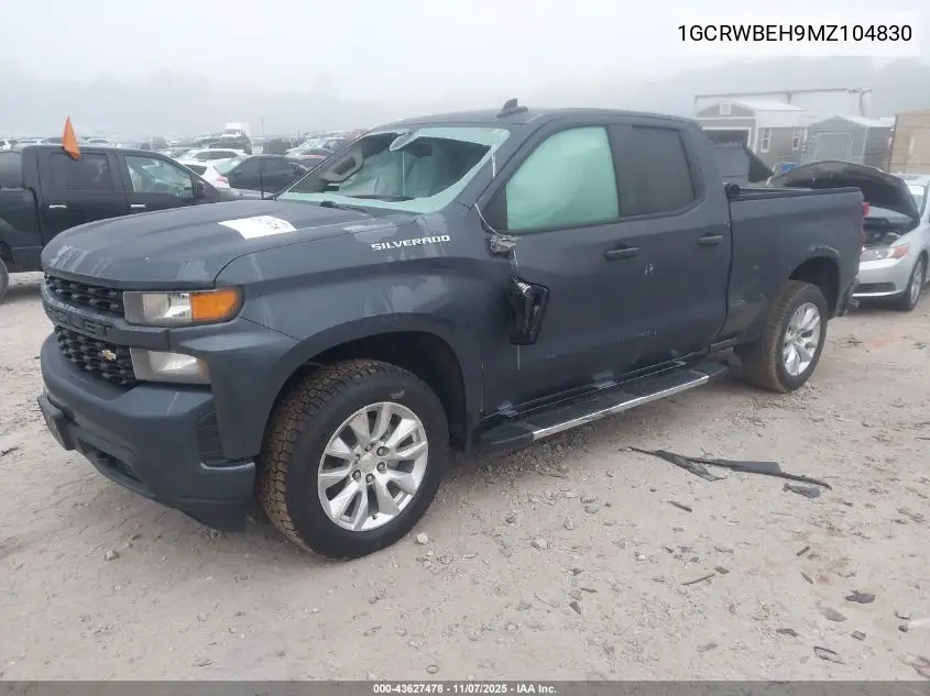 1GCRWBEH9MZ104830 2021 Chevrolet Silverado 1500 2Wd Standard Bed Custom