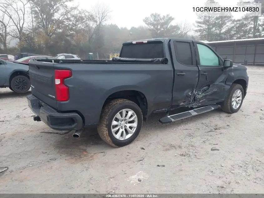 1GCRWBEH9MZ104830 2021 Chevrolet Silverado 1500 2Wd Standard Bed Custom