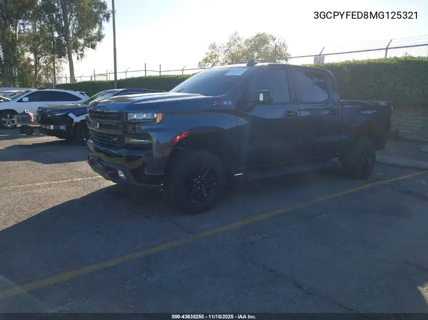 3GCPYFED8MG125321 2021 Chevrolet Silverado 1500 4Wd Short Bed Lt Trail Boss