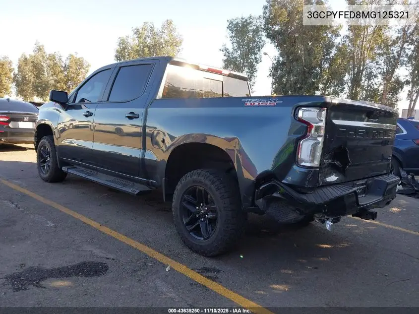 3GCPYFED8MG125321 2021 Chevrolet Silverado 1500 4Wd Short Bed Lt Trail Boss