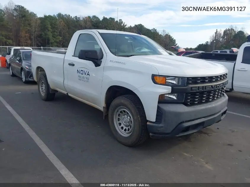 3GCNWAEK6MG391127 2021 Chevrolet Silverado 1500 2Wd Long Bed Wt