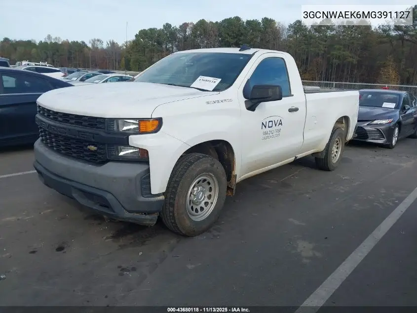 3GCNWAEK6MG391127 2021 Chevrolet Silverado 1500 2Wd Long Bed Wt
