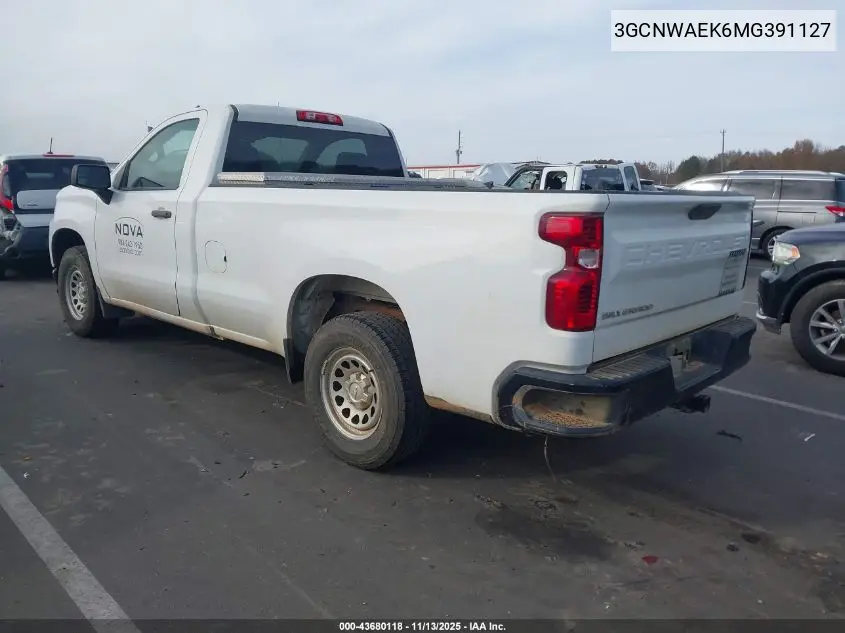 3GCNWAEK6MG391127 2021 Chevrolet Silverado 1500 2Wd Long Bed Wt