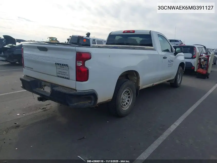 3GCNWAEK6MG391127 2021 Chevrolet Silverado 1500 2Wd Long Bed Wt