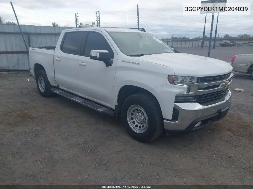 3GCPYDEK1MG204039 2021 Chevrolet Silverado 1500 4Wd Short Bed Lt
