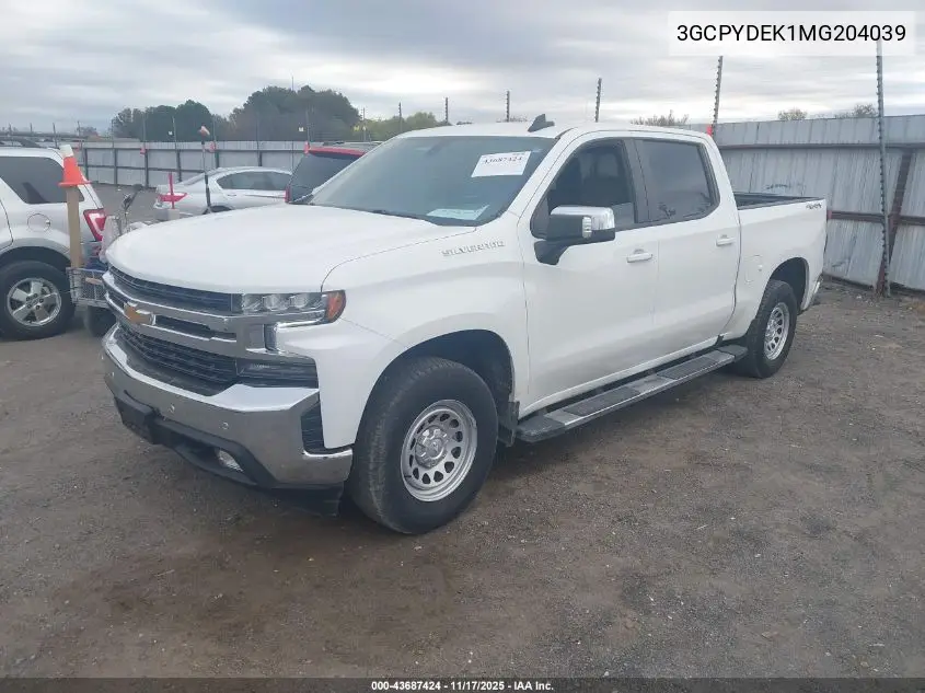3GCPYDEK1MG204039 2021 Chevrolet Silverado 1500 4Wd Short Bed Lt