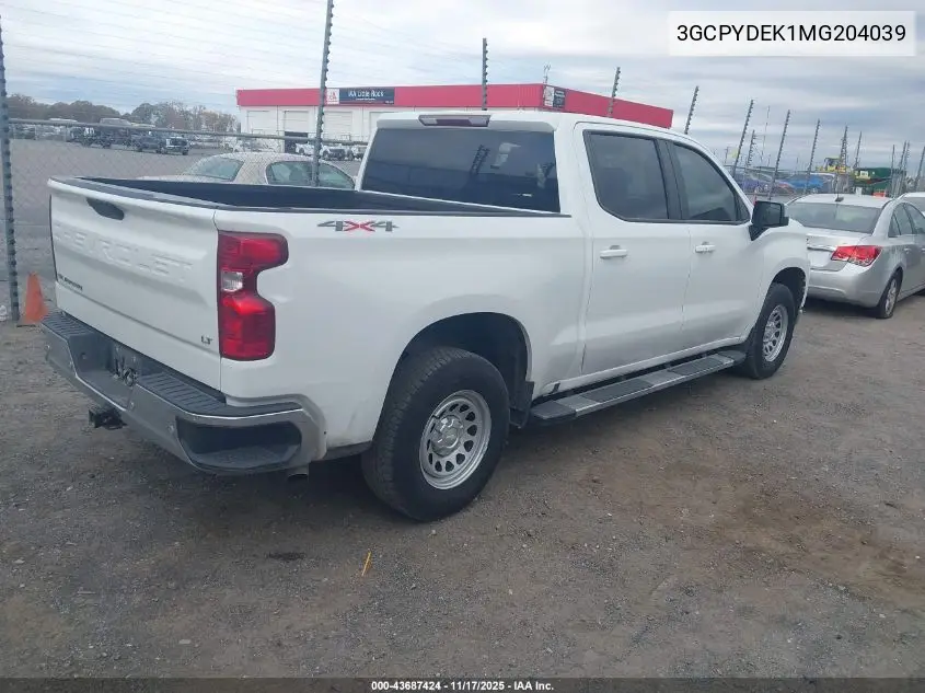 3GCPYDEK1MG204039 2021 Chevrolet Silverado 1500 4Wd Short Bed Lt