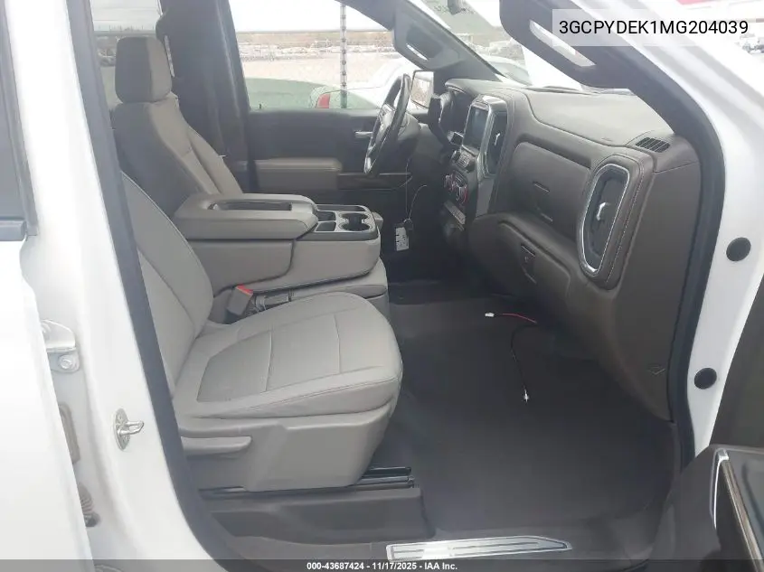 3GCPYDEK1MG204039 2021 Chevrolet Silverado 1500 4Wd Short Bed Lt