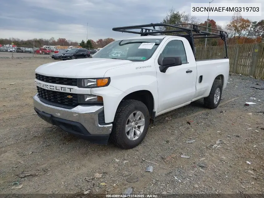 3GCNWAEF4MG319703 2021 Chevrolet Silverado 1500 2Wd Long Bed Wt