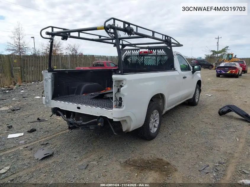 3GCNWAEF4MG319703 2021 Chevrolet Silverado 1500 2Wd Long Bed Wt