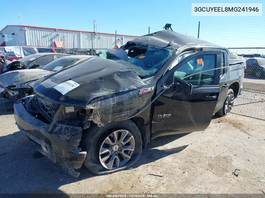 3GCUYEEL8MG241946 2021 Chevrolet Silverado 1500 4Wd Short Bed Rst