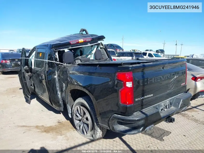 3GCUYEEL8MG241946 2021 Chevrolet Silverado 1500 4Wd Short Bed Rst