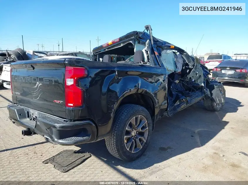 3GCUYEEL8MG241946 2021 Chevrolet Silverado 1500 4Wd Short Bed Rst