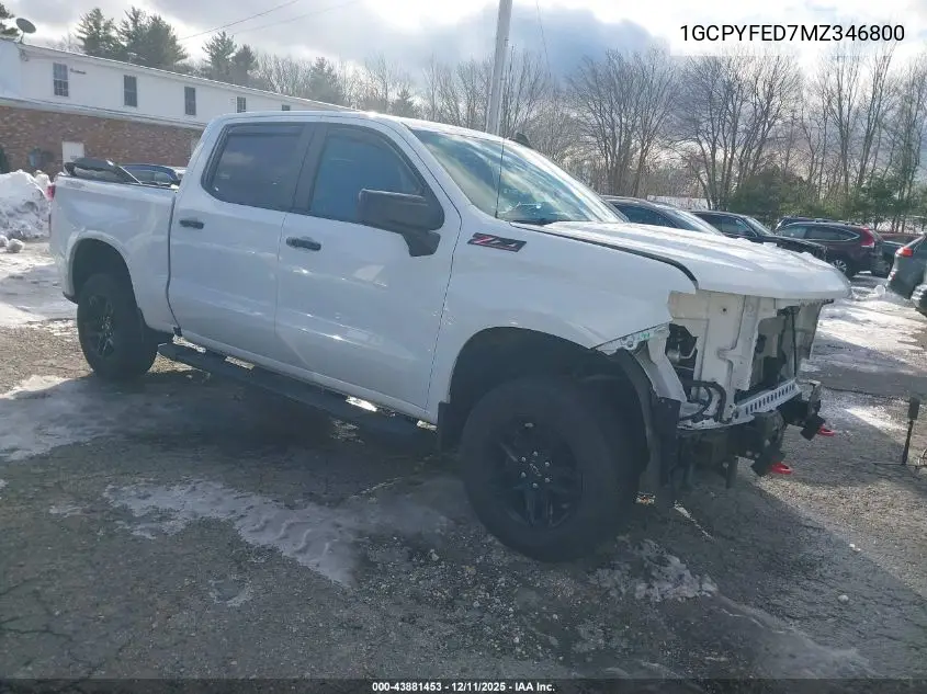 1GCPYFED7MZ346800 2021 Chevrolet Silverado 1500 4Wd Short Bed Lt Trail Boss